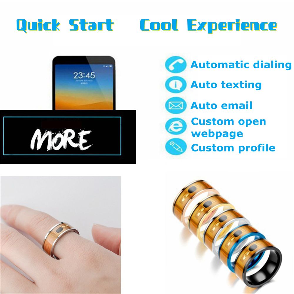 Fashion Technology Multifuncti - مراجعة Smart Ring Nfc Pay وسعره