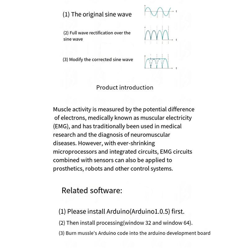 A52T 5X Muscle Electrical Sens - مراجعة Muscle Sensor Emg وسعره