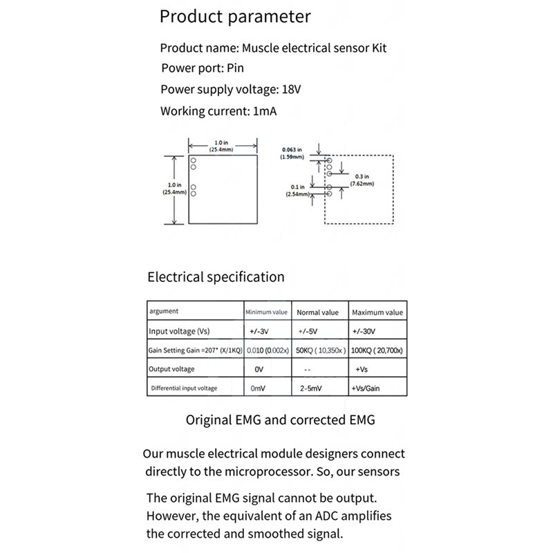 A52T 5X Muscle Electrical Sens - مراجعة Muscle Sensor Emg وسعره