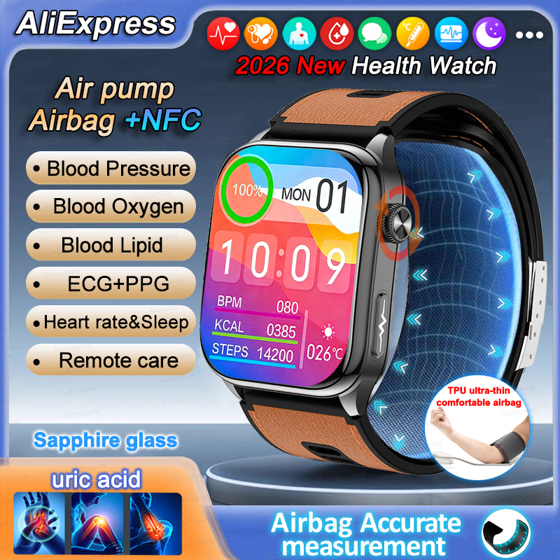 Sapphire Smartwatch AMOLED Scr - مراجعة Fall Detection Watch وسعره