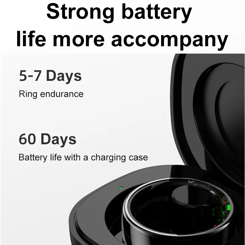Smart Ring with Charging Case  - مراجعة Temperature Ring Skin وسعره