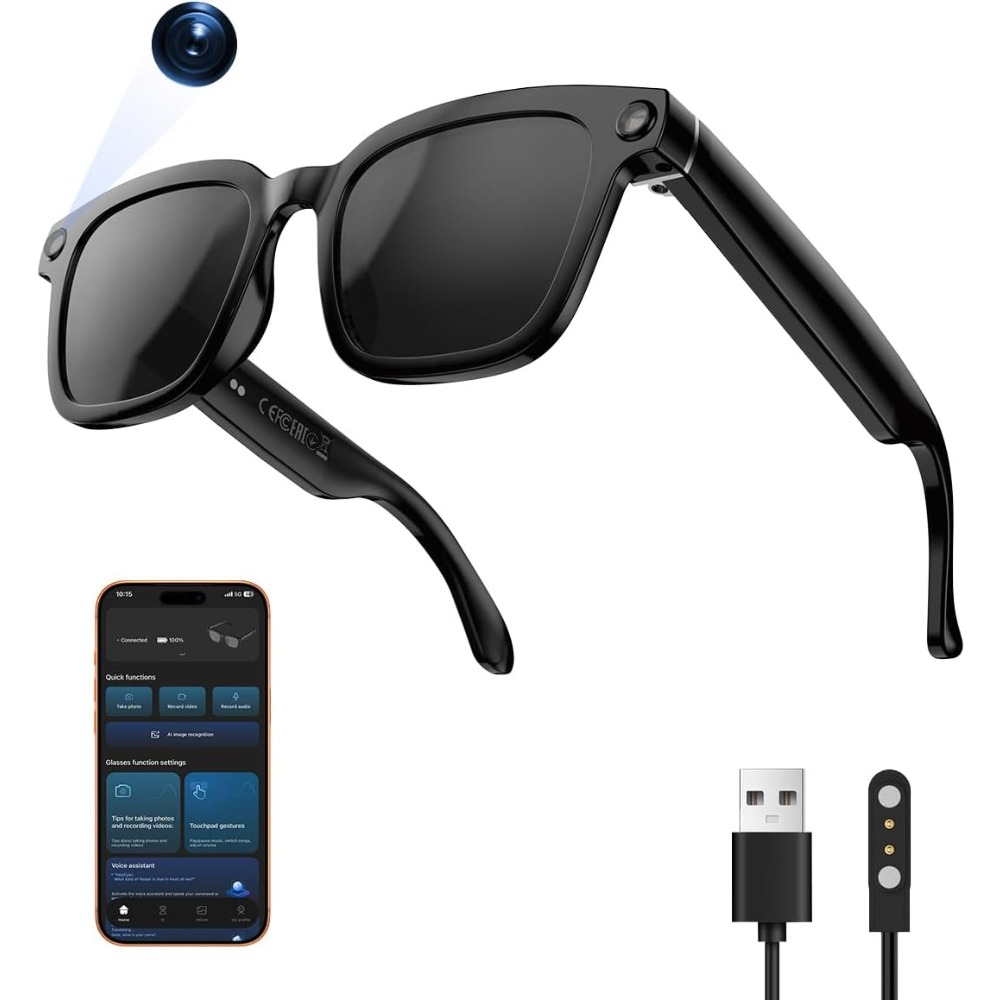 Smart HD Camera Glasses with V - مراجعة Smart Glasses Lens وسعره