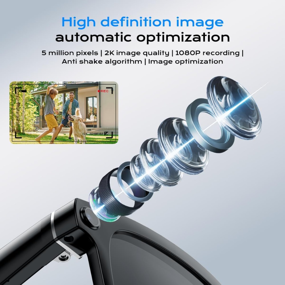 Smart HD Camera Glasses with V - مراجعة Smart Glasses Lens وسعره