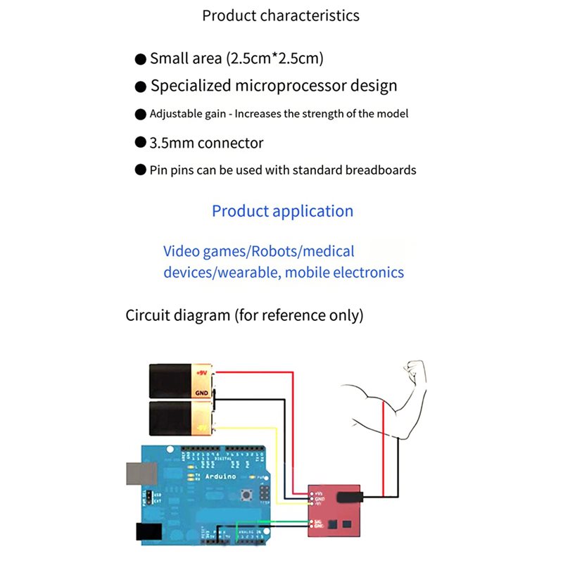 BTLIFE-5X Muscle Electrical Se - مراجعة Muscle Sensor Emg وسعره