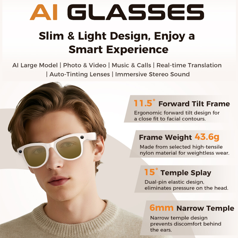 2026 New 32G Memory 800W 4K Ca - مراجعة Smart Glasses Lens وسعره