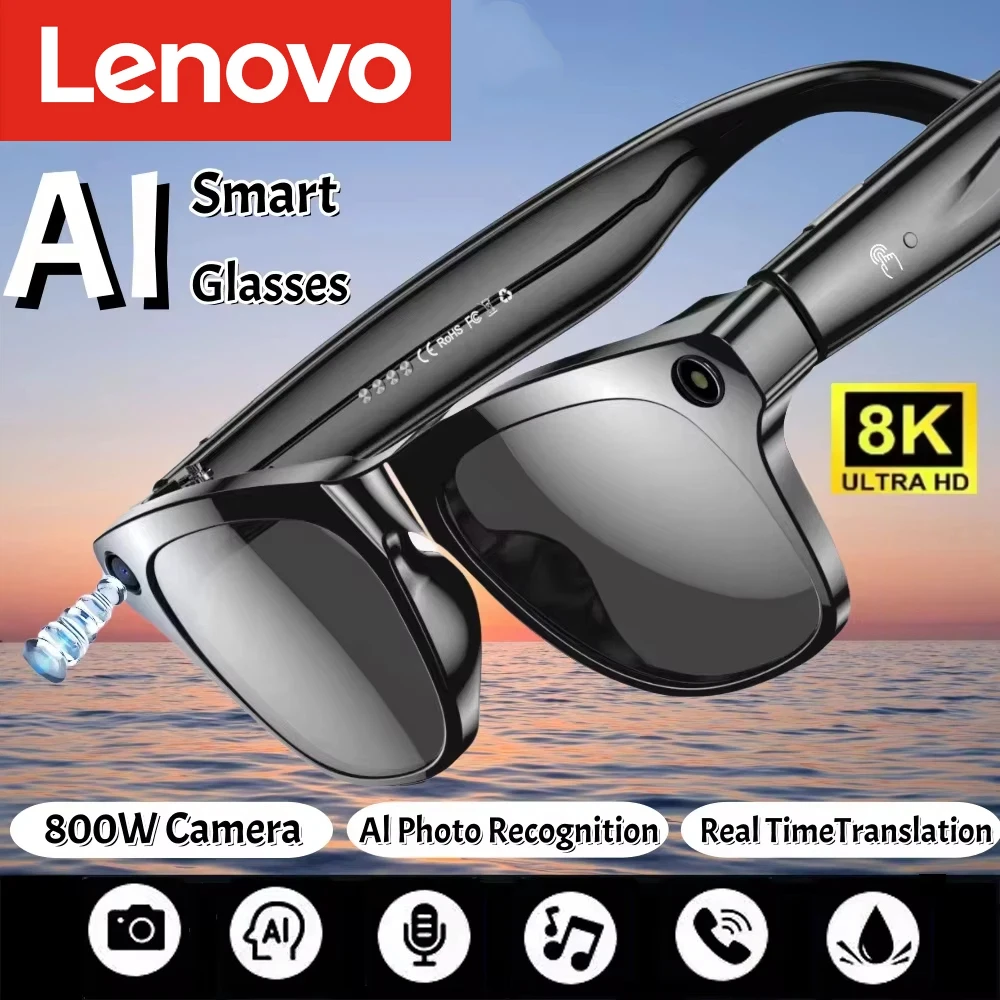 Lenovo AI Smart Glasses 8K HD  - مراجعة Smart Glasses Lens وسعره