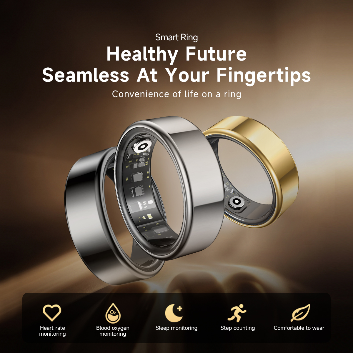 New R09 Smart Ring Men Women w - مراجعة Temperature Ring Skin وسعره