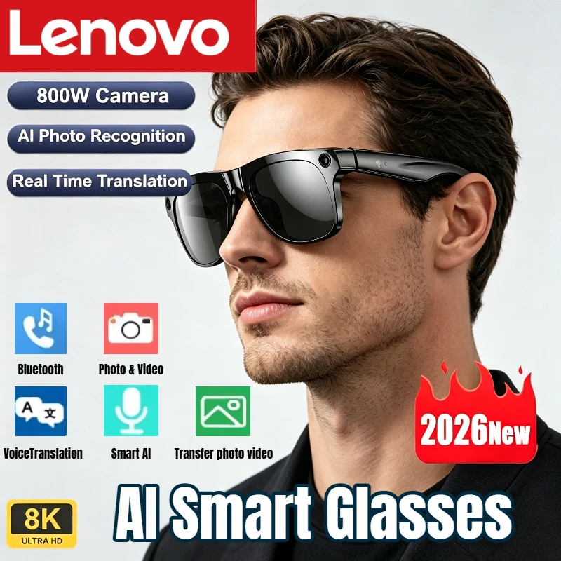 Lenovo AI Smart Glasses 8K HD  - مراجعة Smart Glasses Lens وسعره