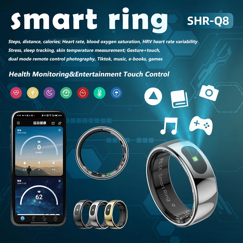 R08 Smart Ring Men Women Charg - مراجعة Temperature Ring Skin وسعره