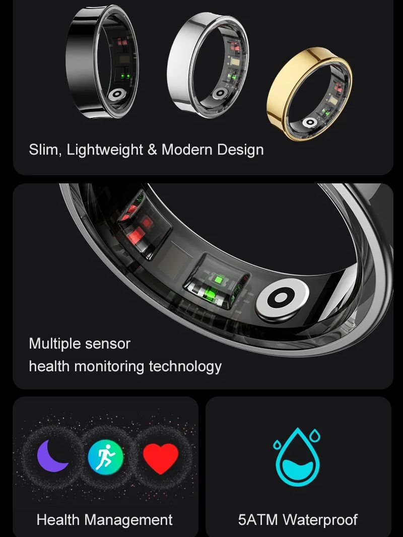 2026 Smart Ring R09 5ATM Water - مراجعة Temperature Ring Skin وسعره